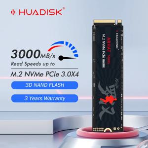 HUADISK SSD NVME M2 내장 하드 디스크, 노트북용 SSD 내장 솔리드 스테이트 드라이브, 128GB, 256GB, 512GB, 1TB, 2TB, M2 PCIe 3.0x4 2280