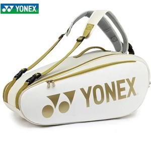 YONEX 정품 배드민턴 가방, 테니스 라켓 가방, PU 대용량, 전문 대회 훈련용 라켓 12 개 보관