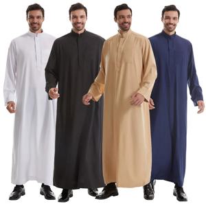 전통 Abaya Eid 아랍어 남성 긴 가운 Eid 무슬림 디쉬다사 이슬람 두바이 사우디 포켓 Abayas Kaftan Ramadan Jubba Thobe