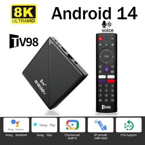 TV98 ATV PRO TV 박스, 안드로이드 2GB, 16GB, BT 5.0 스마트 IPTV 박스, 올위너 H313 쿼드 코어, 안드로이드 14 와이파이, 4G, 5G 음성 원격 탑 박스