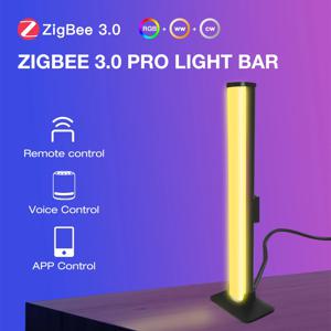 USB 지그비 3.0 RGB + CCT LED 램프 바, RGBCW 밝기 조절 조명, 투야 스마트 라이프 앱, 알렉사, 구글 어시스턴트, 스마트싱스 음성 제어, 5V