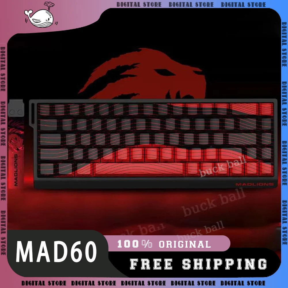 Madcatz Mad68 HE 기계식 키보드 마그네틱 스위치, Mad60he 유선 게임 키보드, Rgb Madlion 커스텀 키보드