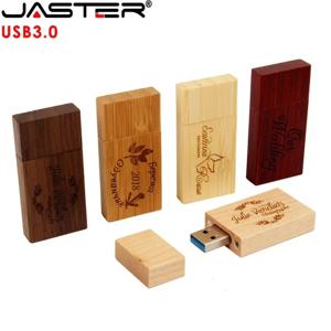 JASTER 나무 블록 USB 3.0 플래시 드라이브, 레드 우드 펜드라이브, 메모리 스틱, U 디스크 선물, 4GB, 8GB, 16GB, 32GB, 64GB, 128GB