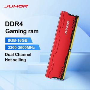 JUHOR DDR4 램, 16GB, 8GB, 32GB, 2666MHz, 3200MHz, 3600MHz DIMM 데스크탑 메모리, 새로운 디밍 배송, 방열판 포함