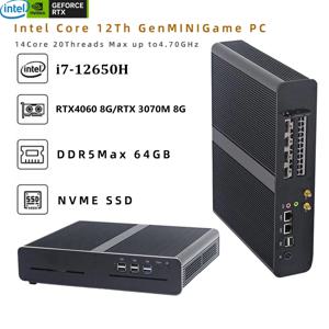 Aittact 게임용 미니 PC, 인텔 코어 i7 12650H, 엔비디아 RTX 3070M 8G, RTX 3060M 12G, 윈도우 11 DDR5 RAM, 2 * HDMI + 2 * DP 포함, 12 세대