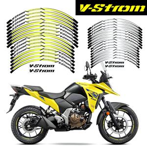 스즈키 V-Strom 250 SX Vstrom 1000 1050 XT DL 650 반사 오토바이 휠 허브 스티커, 모토크로스 림 데칼 액세서리