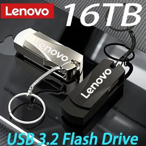 레노버 메탈 USB 플래시 드라이브, USB 3.0, 고속 파일 전송, U 디스크, 16TB, 8TB, 초대용량 방수 USB 메모리, 2TB