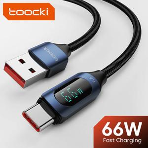 Toocki USB C 타입 케이블, 고속 충전 충전기, USB A to USB C 디스플레이 케이블, 아이폰 15 샤오미 포코 F3 리얼미 맥북 아이패드용, 66W