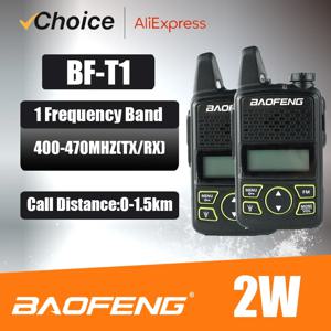 Baofeng 공식 스토어 미니 워키토키 BF-T1 UHF USB 충전기, 휴대용 5W 양방향 라디오, 1500mAh 어린이 선물 포켓 라디오, 2 개