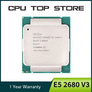 인텔 제온 E5 2680 V3, 2.5GHz, 12 코어, 24 스레드 CPU 프로세서, LGA 2011-3