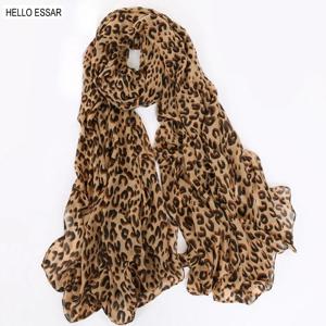 여자시 폰 스카프 150*45cm 얇은 스타일 스카프 인쇄 고양이 스타 레오 파 드 shawls 및 스카프 최고의 파티 선물 22009