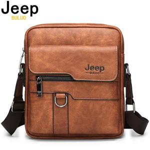 JEEP-BULUO 남성용 가죽 가방, 소 가죽 분할 크로스 바디 백, 아이패드 비즈니스 메신저 백, 드롭 배송