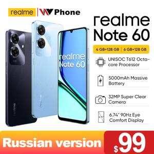 Realme 노트 60x 스마트폰 러시아어 버전, 6.74 인치, 90Hz 디스플레이, 5000mAh 배터리, IP54 강력한 옥타코어 칩셋, 3GB + 64GB, 신제품