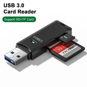 USB 3.0 카드 리더, USB 2.0-SD TF 메모리 카드 어댑터, 노트북 액세서리, 플래시 드라이브 카드 리더, 스마트 카드 리더, 2 in 1 ,USB 3.0 Card Reader 2 In 1 USB 2.0 To SD TF Memory Card Adapter For Laptop Accessories Flash Drive Card Reader Smart Cardreader