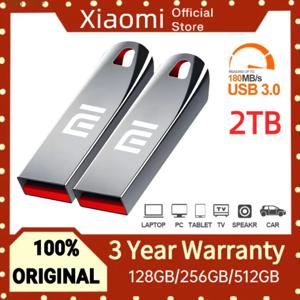 샤오미 USB 플래시 드라이브, USB 3.0 미니 펜드라이브, 금속 펜 드라이브, 최대 100 M/S 메모리 스틱, U 디스크 읽기 속도, 2TB, 256GB, 128GB, 64GB