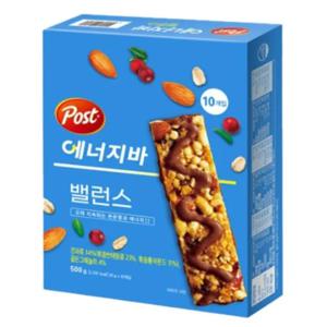 포스트 에너지바 밸런스 500g (50g x 10개입) 프로틴바