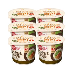 햇반 컵반 강된장보리비빔밥 280g x6개