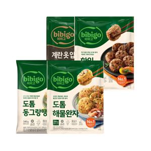 비비고 4종 반찬(동그랑땡 340g+해물완자 340g+떡갈비 320g+계란고기완자 480g)