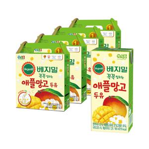 꼭꼭 씹히는 애플망고 두유 190mlx64팩