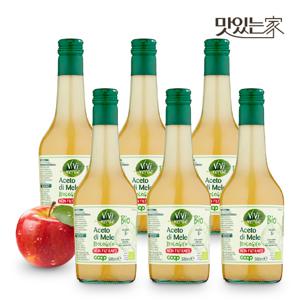 COOP 비비베르데 이탈리아 유기농 애플사이다비니거 언필터 천연발효 사과식초 500ml 6병 무첨가물 Non GMO