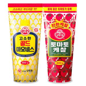 오뚜기 토마토 케찹 800g + 골드 마요네즈 800g