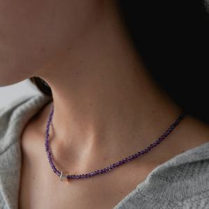 cube purple necklace