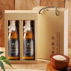 [100% 통참깨 사용] 저온압착 참기름 350ml+350ml