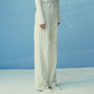 CORDUROY WIDE PANTS CREAM