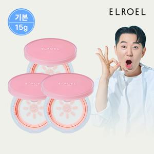 [기본]  피치 핑크 톤업 팡팡 선쿠션 15g 본품 x 3개_ELROEL