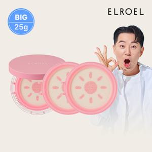 [빅]  피치 핑크 톤업 팡팡 빅 선쿠션 25g 본품1+리필2_ELROEL