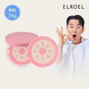 [빅]  피치 핑크 톤업 팡팡 빅 선쿠션 25g 본품1+리필1_ELROEL