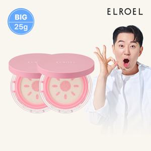 [빅]  피치 핑크 톤업 팡팡 빅 선쿠션 25g 본품 x 2개_ELROEL