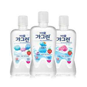 가그린 어린이용 구강세정제 딸기향 랜덤발송, 3개, 380ml