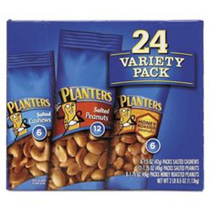 PLANTERS 솔티드 캐슈 + 피넛 + 허니 로스티드 24개입, 1.13kg, 1개