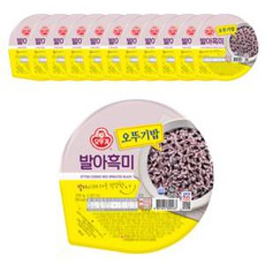 맛있는 오뚜기밥 발아흑미, 210g, 12개