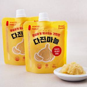 엔젤식품 짜서쓰는 다진마늘, 180g, 2개