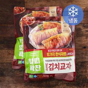 풀무원 얄피꽉찬 남도식 김치교자만두 (냉동), 400g, 2개