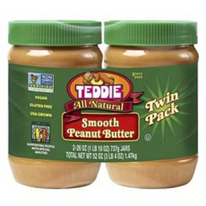 테디 All Natural Smooth Peanut Butter 2개입, 1개, 1.47kg