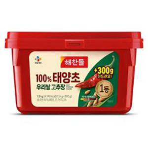 해찬들 100% 태양초 우리쌀 고추장, 1.8kg, 1개