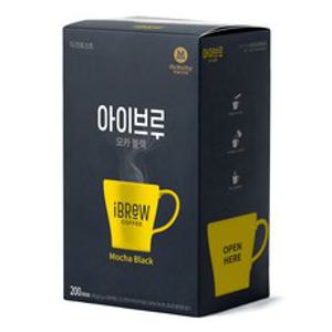 맥널티커피 아이브루 모카 블랙 원두믹스, 200개입, 1개