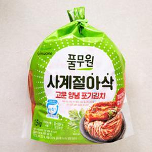 풀무원 사계절 아삭 고운 양념 포기김치, 1.5kg, 1개