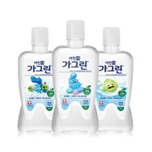 가그린 어린이용 구강세정제 사과향, 380ml, 3개