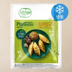 플랜테이블 비비고 잡채왕교자 (냉동), 385g, 1개