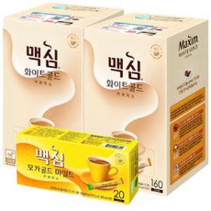 맥심 화이트골드 커피믹스 2박스 + 모카골드 커피믹스, 11.7g, 340개입, 1세트