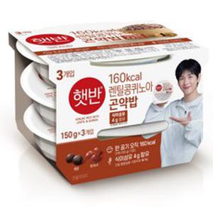 햇반 렌틸콩퀴노아곤약밥, 3개, 150g