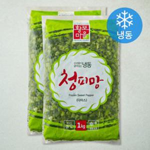 황보마을 청피망 다이스 (냉동), 2개, 1kg