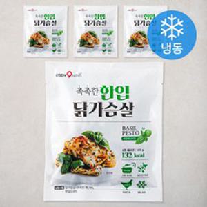 바디나인 촉촉한 한입 닭가슴살 바질페스토맛 (냉동), 100g, 4개