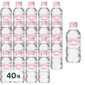 지리산수 핑크 에디션 생수, 330ml, 40개