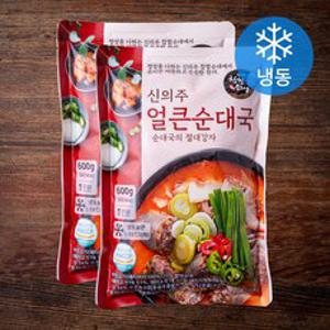 신의주찹쌀순대 신의주 얼큰순대국 (냉동), 600g, 2개