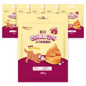 탐사 강아지 간식 고구마 말랭이, 250g, 6개